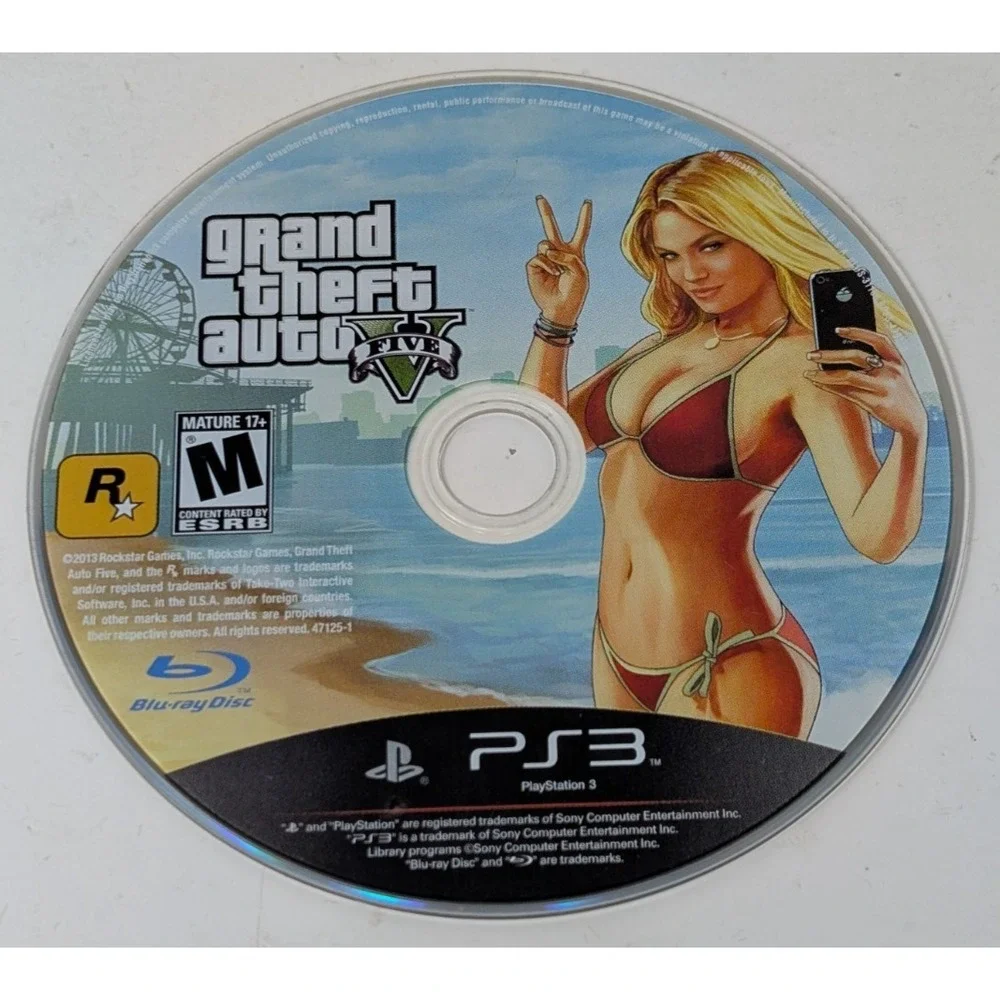Grand Theft Auto V PS3 Video Game Rockstar Games Open World Disc Only